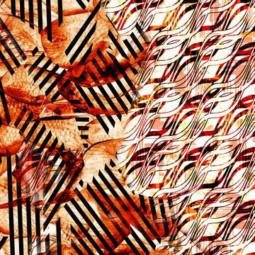 Textile digital fabric print patterns Stock Illustration