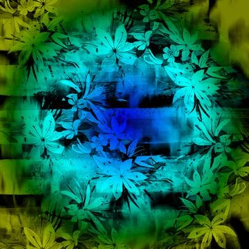 Textile digital fabric print patterns Stock Illustration