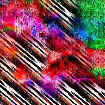 Textile digital fabric print patterns Stock Illustration