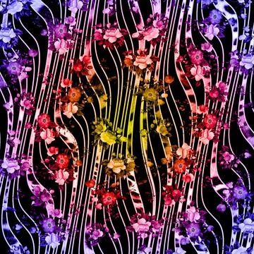 Textile digital fabric print patterns Stock Illustration