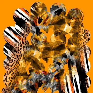 Textile digital fabric print patterns Illustrazione stock