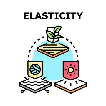 Textile elasticity concept for fabric flexibility Stock Illustration