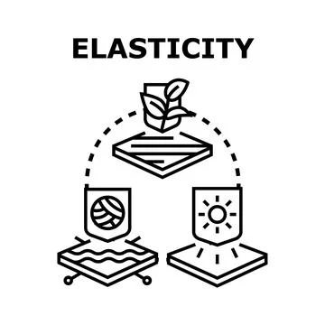 Textile elasticity concept for fabric flexibility Stock Illustration