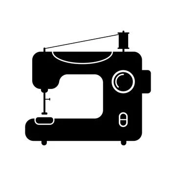 Textile Electric Sewing Machine Icon Stock Illustration