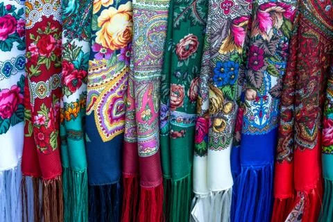 Textile with ethnic patterns Foto stock