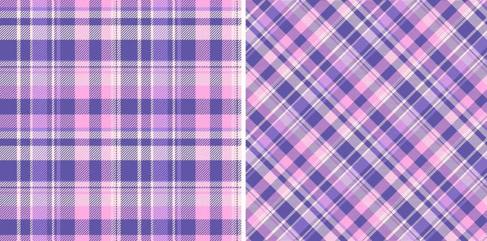 Textile fabric check of vector background seamless with a pattern tartan pl.. Stock Illustration