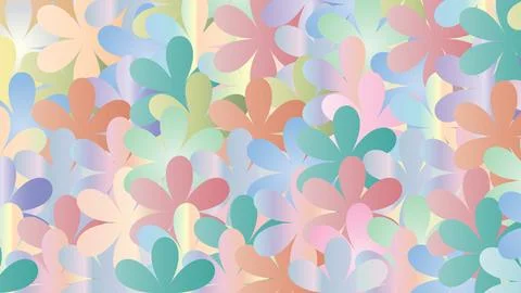 Textile fabric design for print. multiple color flower design. Stock Illustration