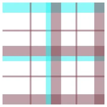 Textile fabric plaid check pattern in pink blue and white Stock Illustration