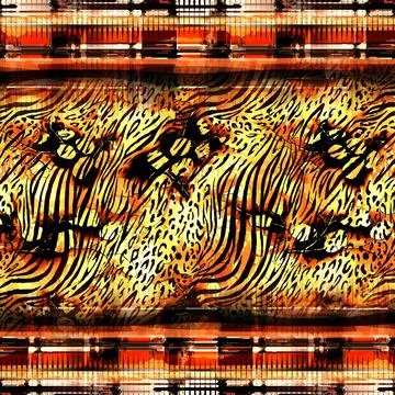 Textile Fabric Print Pattern, Cushion Designs, Dress Pattern Design, Leopard, Ca Stock Illustration