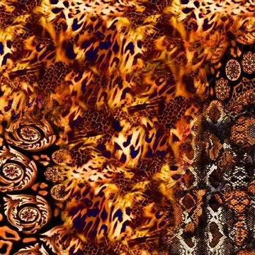 Textile Fabric Print Pattern, Cushion Designs, Dress Pattern Design, Leopard, Ca Illustrazione stock