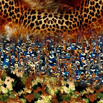 Textile Fabric Print Pattern, Cushion Designs, Dress Pattern Design, Leopard, Ca 스톡 일러스트