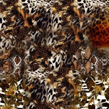 Textile fabric printing patterns, Digital fabric printing designs Stock Illustration