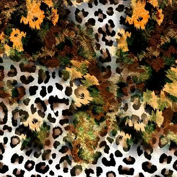 Textile fabric printing patterns, Digital fabric printing designs Stock Illustration