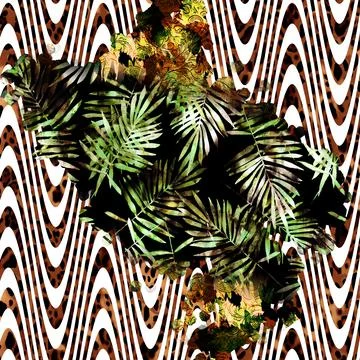 Textile fabric printing patterns, Digital fabric printing designs Ilustración de archivo