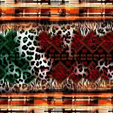 Textile fabric printing patterns, Digital fabric printing designs 스톡 일러스트