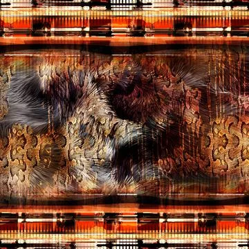 Textile fabric printing patterns, Digital fabric printing designs Stock Illustration