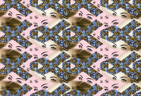 Textile fabric prints. Print pattern designs Stock Illustration