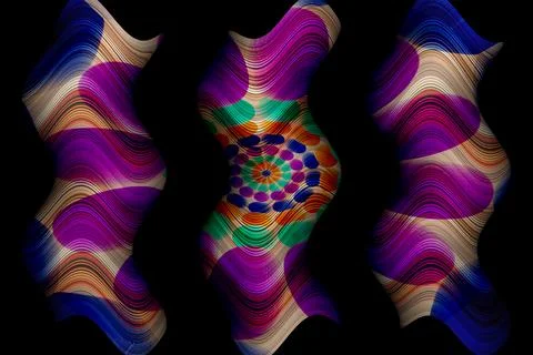 Textile fabric prints. Print pattern designs Stock Illustration