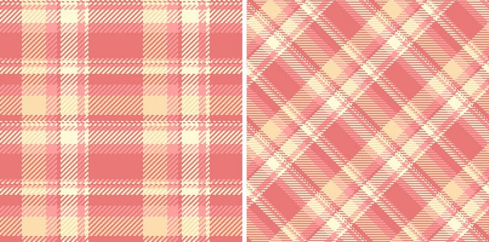 Textile fabric texture of vector background pattern with a seamless plaid c.. Stockillustratie