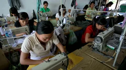 Textile factory Stock Footage 23327380