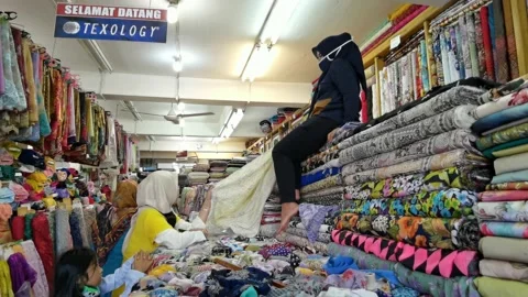 Textile factory Video stock 136673083