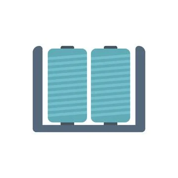 Textile factory machine processing yarn from cotton plant Stock Illustration