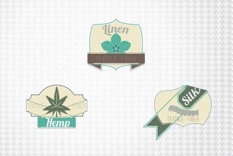 Textile fiber set Stock Illustration