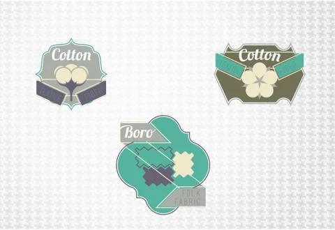 Textile fiber set Stock Illustration
