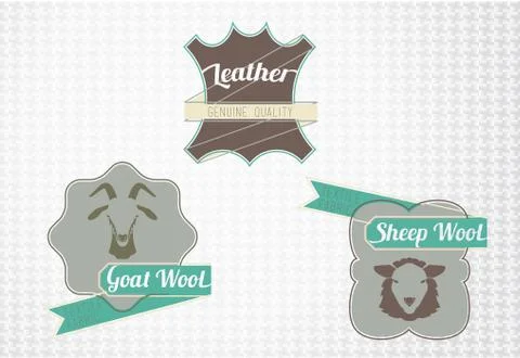 Textile fiber set Stock Illustration