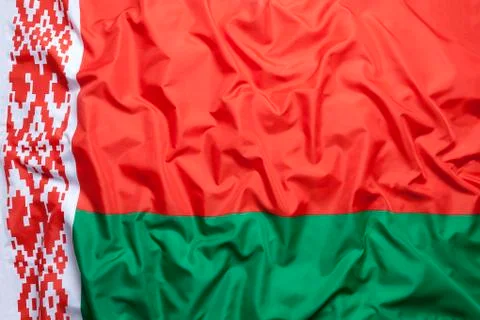 Textile flag of Belarus Stock Photos