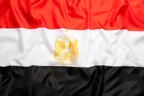 Textile flag of Egypt Stock Photos
