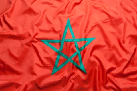 Textile flag of Morocco Stock Photos