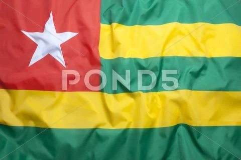 Textile flag of Togo Stock Photos
