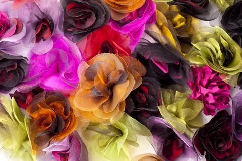 Textile flowers Stock Photos