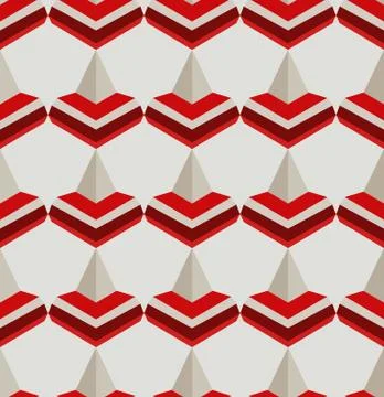 Textile geometric 3D elements seamless pattern for design イラスト素材