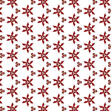 Textile geometric pattern in red on white background Stock Illustration