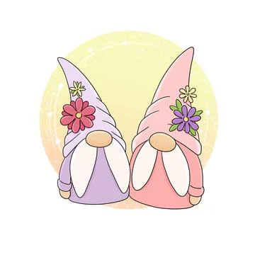 Textile gnomes Stock Illustration