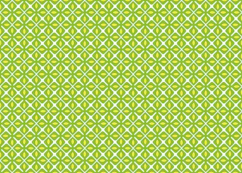 Textile green four leaf leaf pattern Stock Illustration