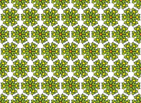 Textile green hexagonal abstract pattern イラスト素材