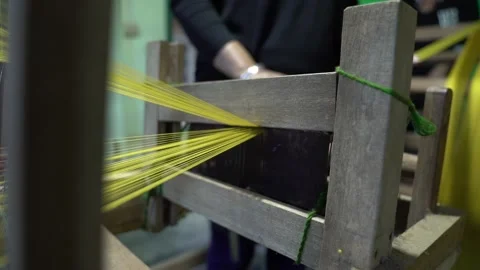 Textile handloom 스톡 동영상 162566286