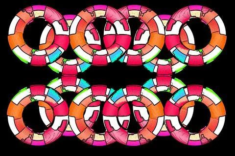 Textile illustration render.Textile fabric print pattern Illustrazione stock