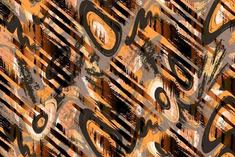 Textile illustration render.Textile fabric print pattern Stock Illustration
