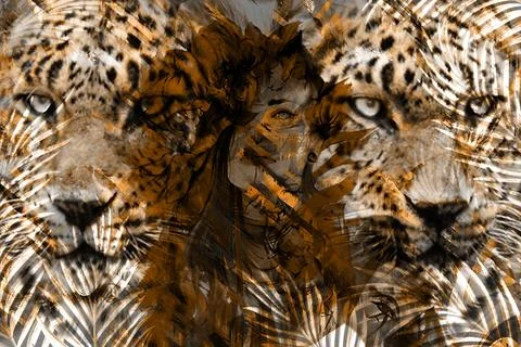 Textile illustration render.Textile fabric print pattern Stock Illustration