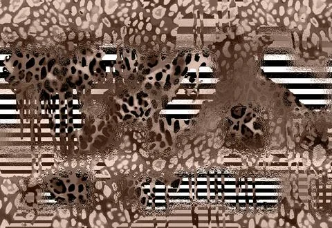 Textile illustration render.Textile fabric print pattern Stock Illustration