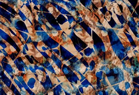 Textile illustration render.Textile fabric print pattern Stock Illustration