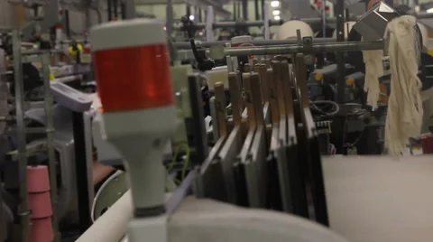 Textile industry automation Video stock 44716367