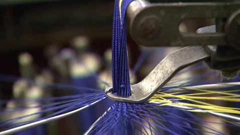 Textile Industry - Braiding Machine Stock Footage 80359146