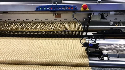 Textile Industry Machinery Stock Footage 111373801