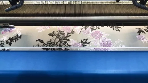Textile Industry Machinery Stock Footage 111374786
