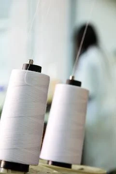 Textile industry Stockfoto's
